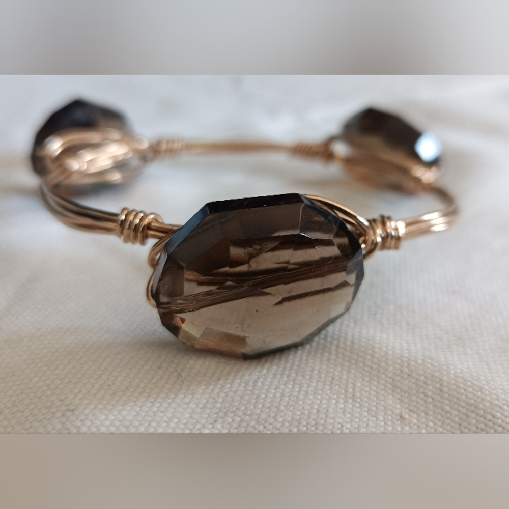 Elegant Brown Gemstone Bracelet